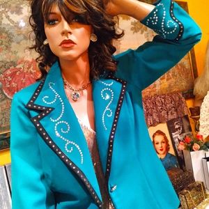 Nice Vintage Jacket with Rhinestoned Details